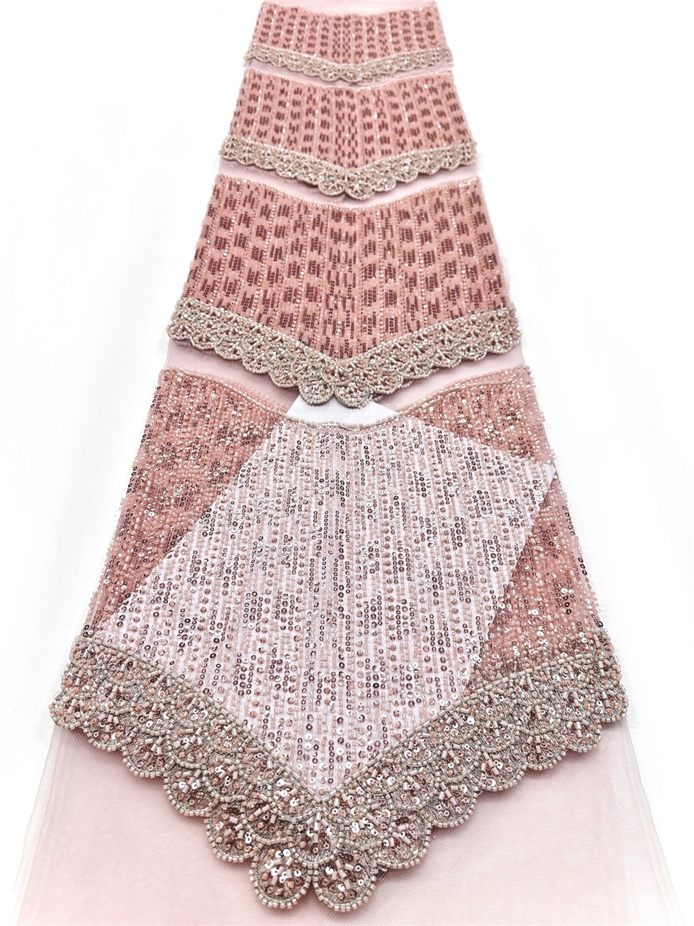 Embroidery Net Fabric - Luxury African Nigerian High-End Beaded Embroidery