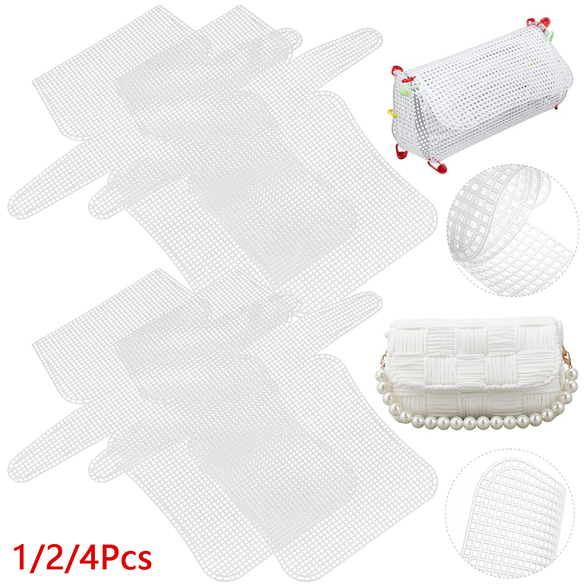 Embroidery Canvas - 1-4Pcs Plastic Mesh Canvas Sheets for