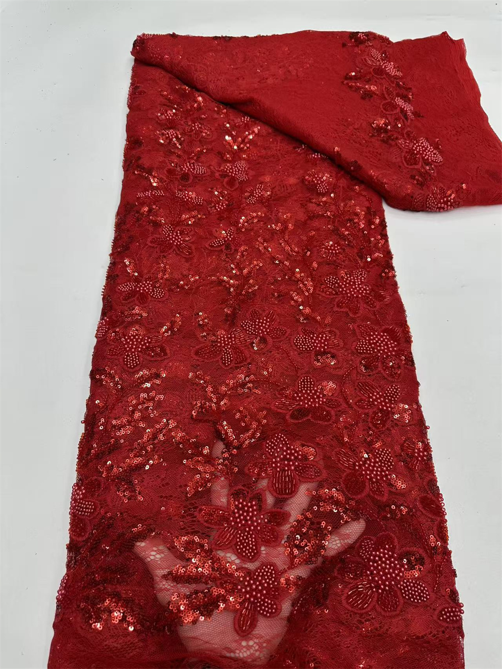 Embroidery Net Fabric - Luxury African Sequence Lace Fabric 2026