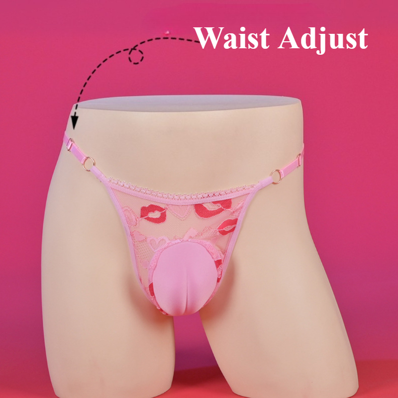 Embroidery Lips - Crossdressing Hiding Gaff Penis Panties MTF