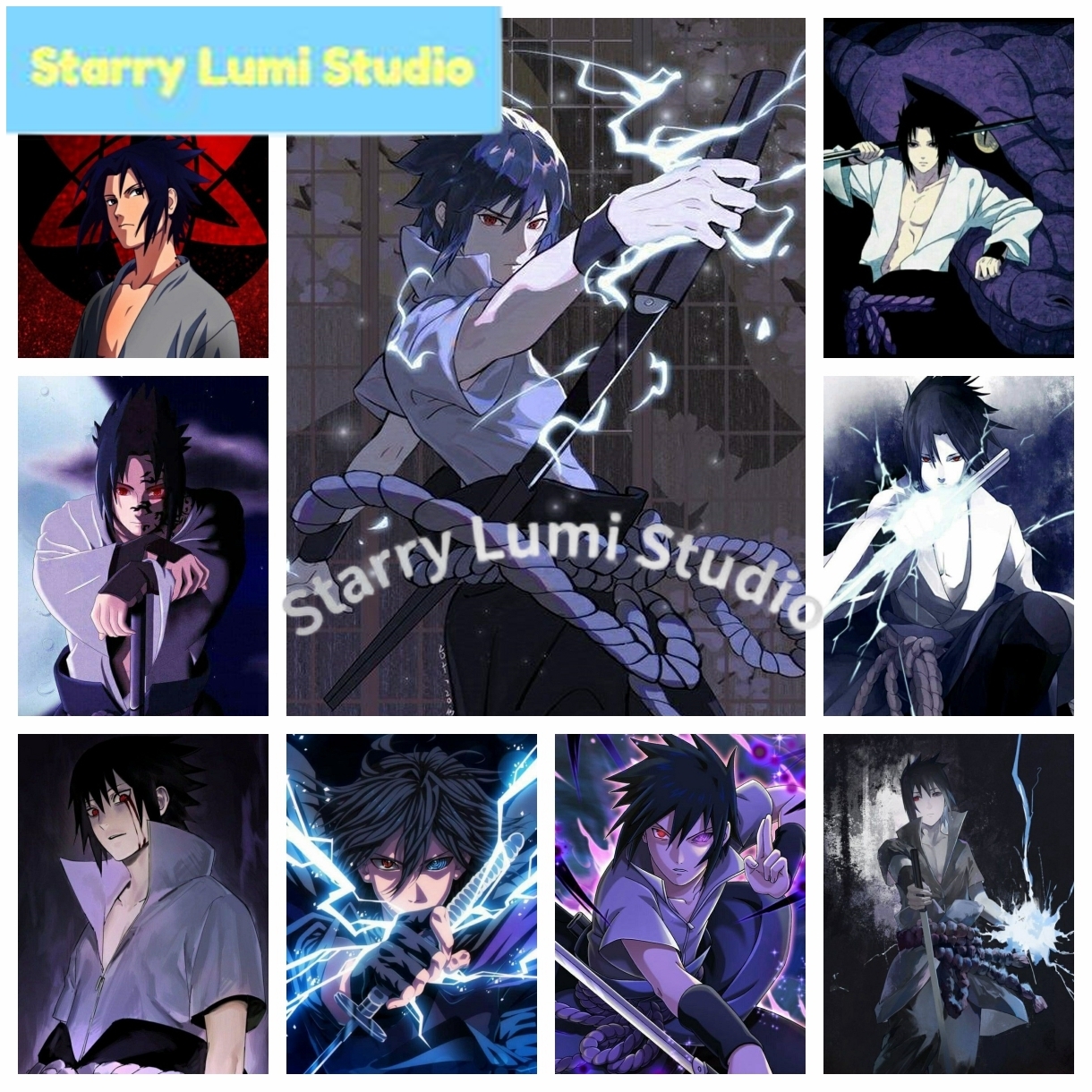 Embroidery Painting - Naruto Uchiha Sasuke 5D DIY Diamond