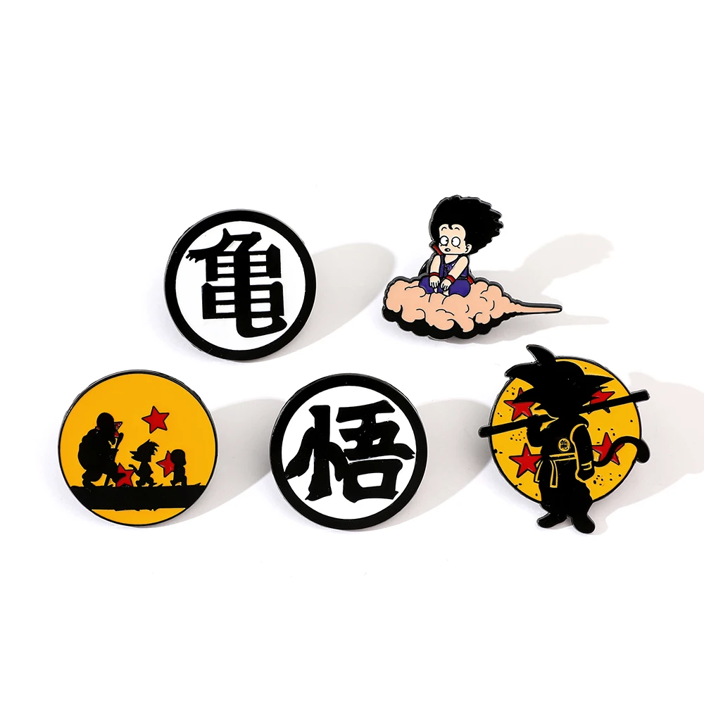 Embroidery Garment - 6 Pcs Hot Blooded Anime Brooch