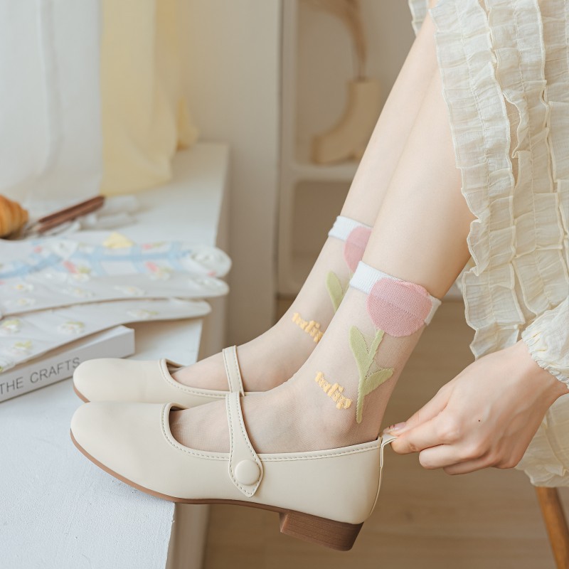 Summer Ultra-thin Transparent  - Embroidery On Socks recensie en prijs