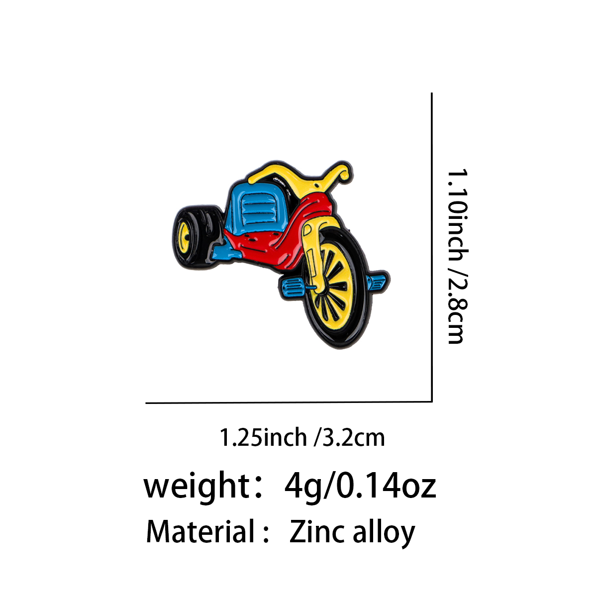 Retro Bicycle Enamel Pin Vinta - Embroidery Garment recensie en prijs