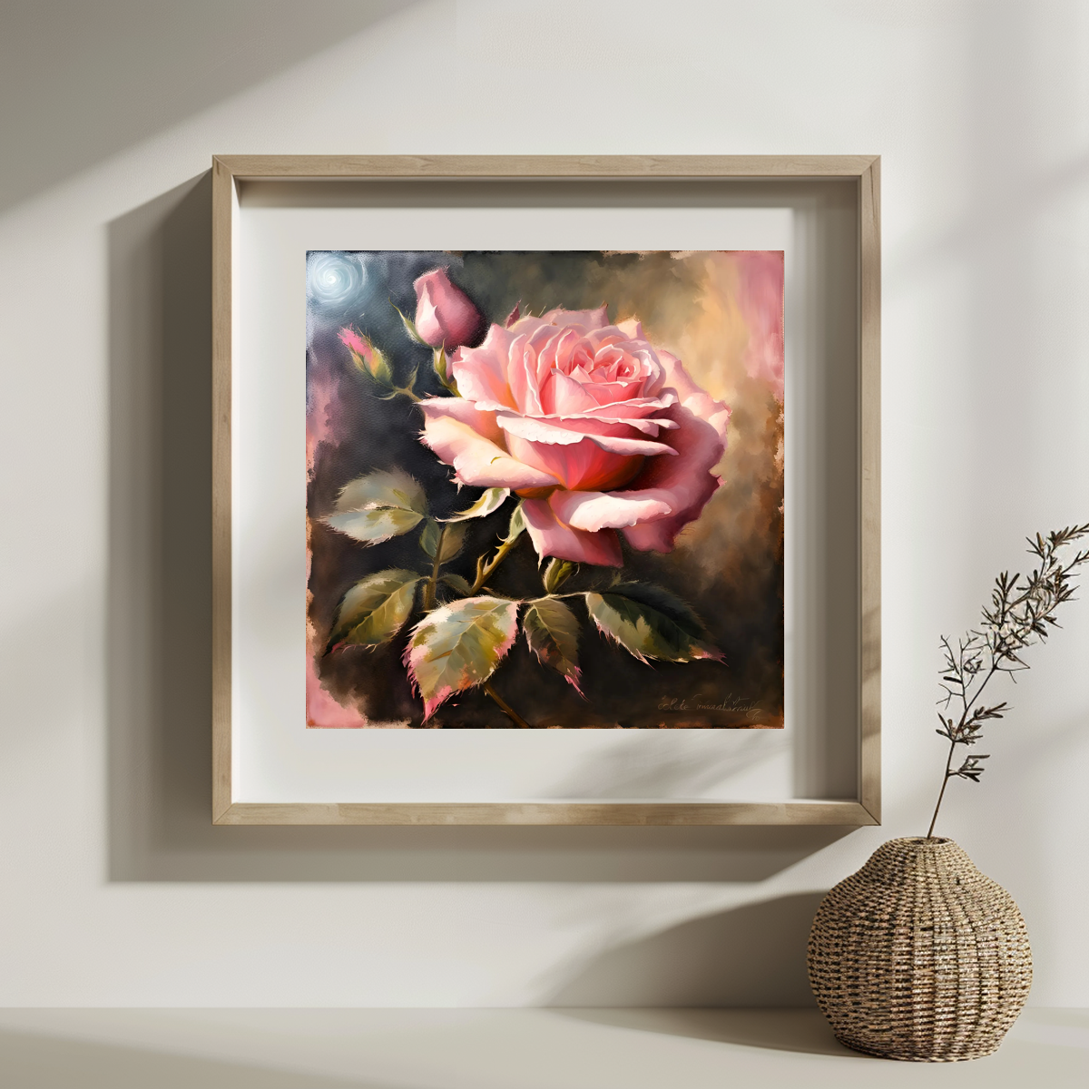 pink rose 30X30CM/11.8inch cro - Embroidery Rose Stitch recensie en prijs