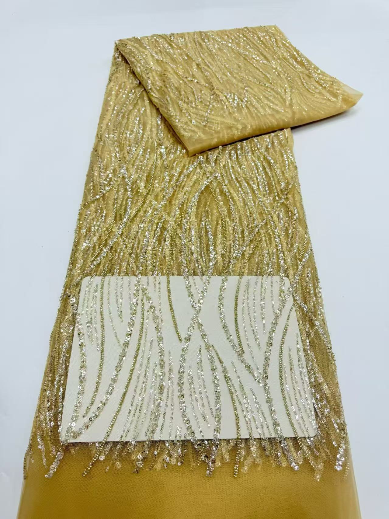 Luxurious African Beaded Net M - Embroidery Net Fabric recensie en prijs