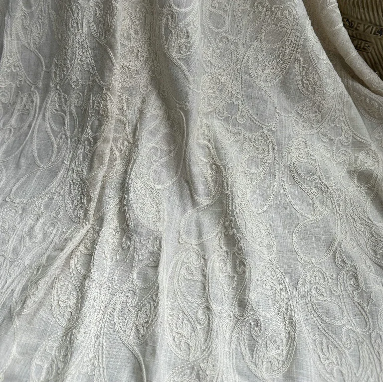 Pure linen base fabric with co - Embroidery Chain Stitch recensie en prijs