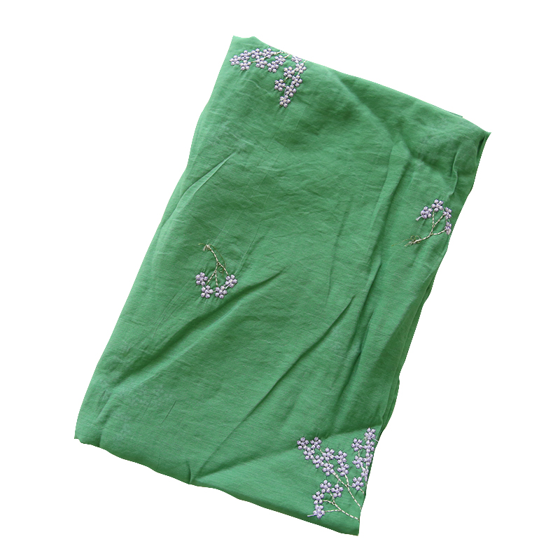 Summer dark green silk embroid - Embroidery Canvas recensie en prijs