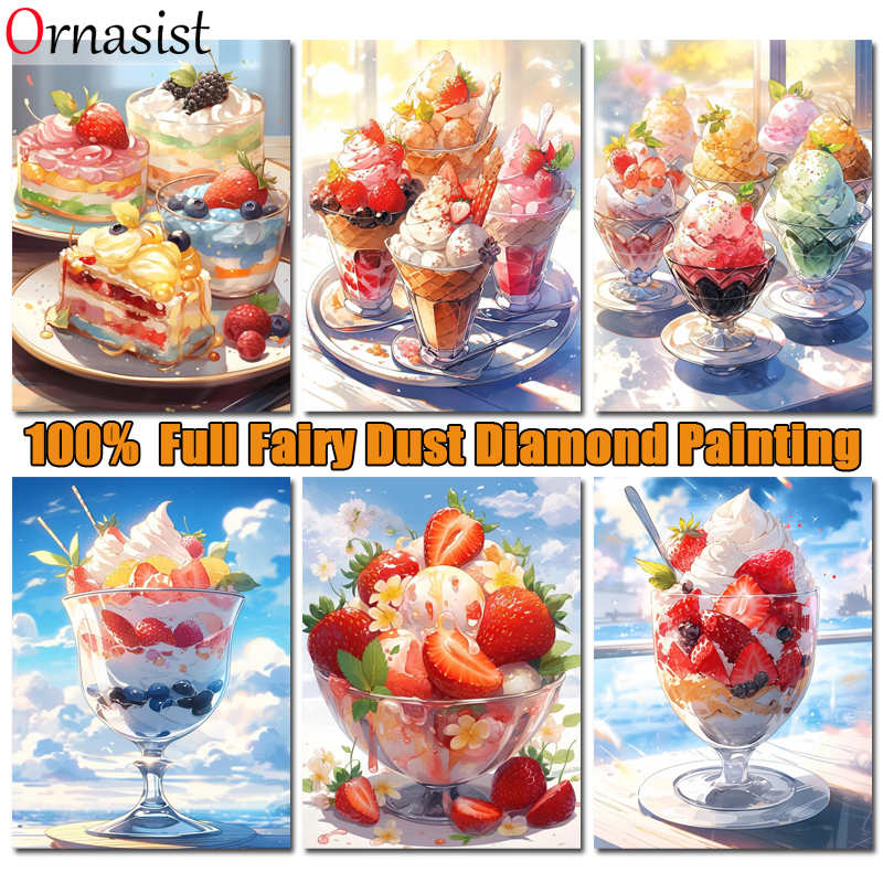 Cartoon Food Full Crystal Diam - Embroidery Cream recensie en prijs