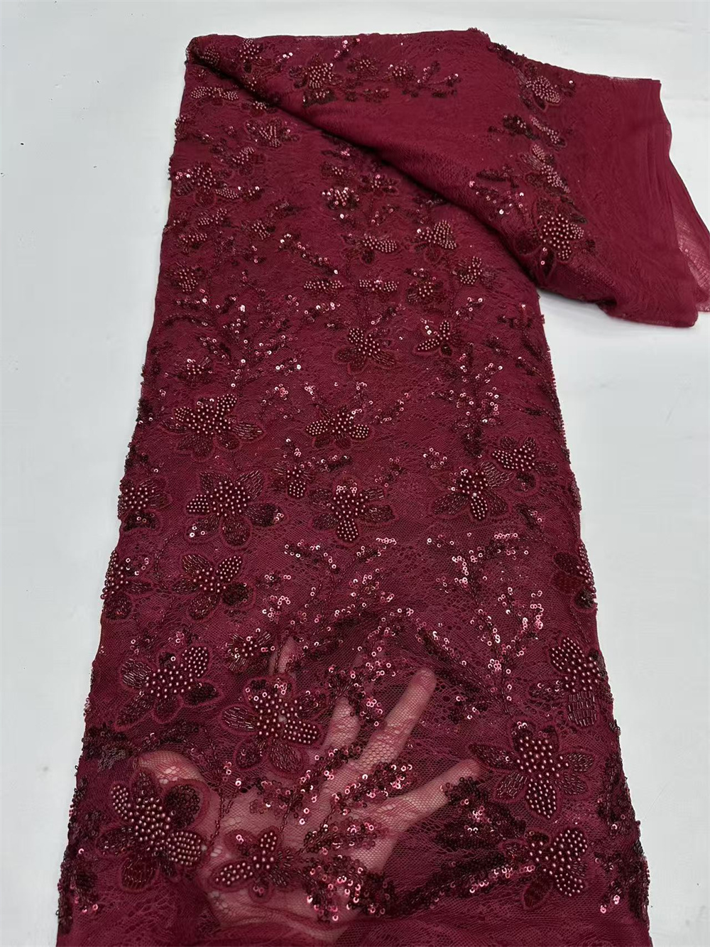 Luxury African Sequence Lace F - Embroidery Net Fabric recensie en prijs