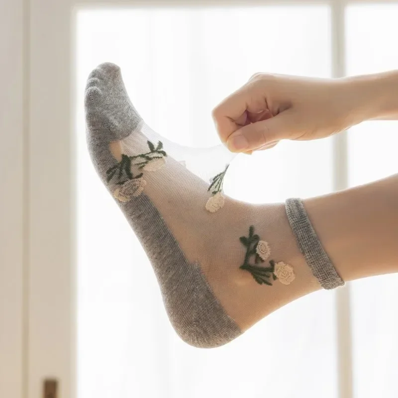 Ultra-thin Breathable Crystal  - Embroidery On Socks recensie en prijs