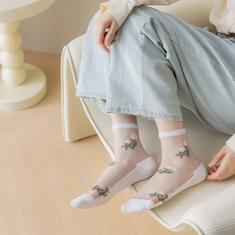 Ultra-thin Breathable Crystal  - Embroidery On Socks recensie en prijs