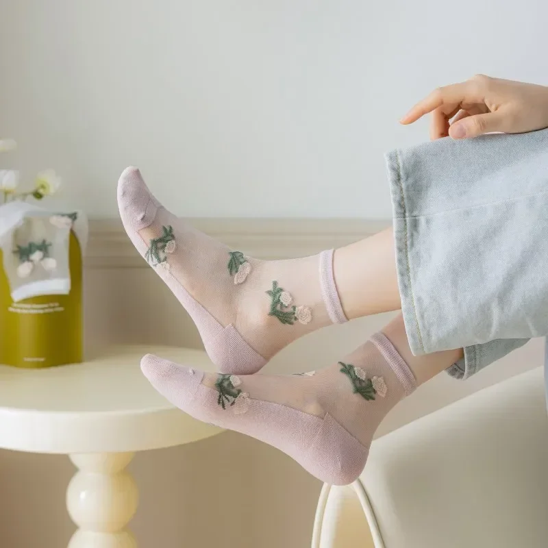Ultra-thin Breathable Crystal  - Embroidery On Socks recensie en prijs