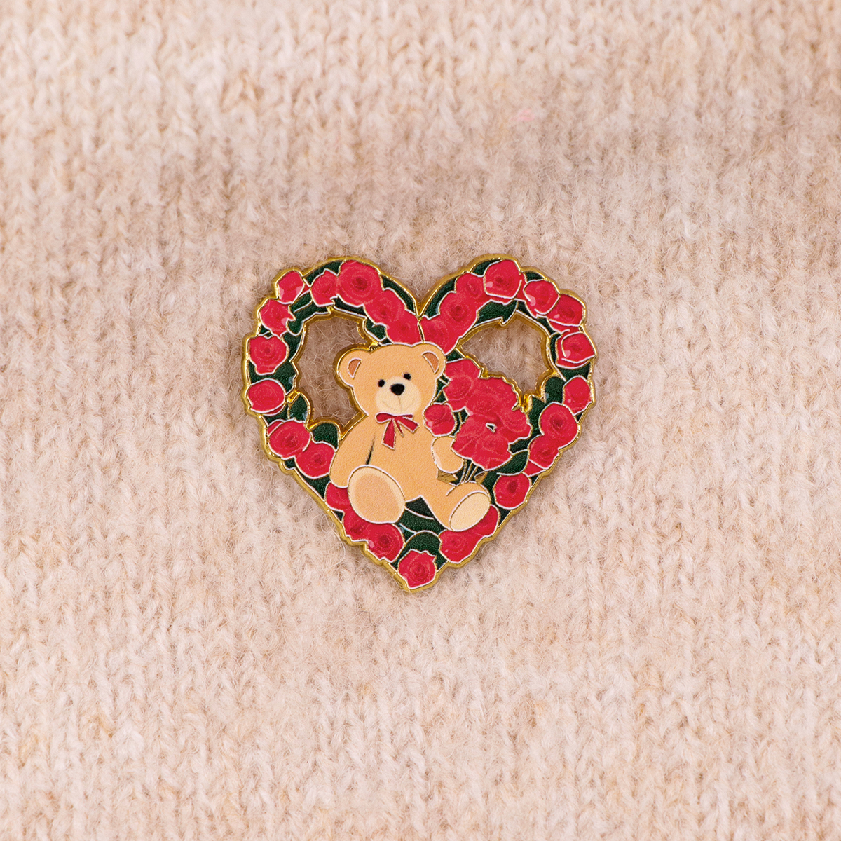 Fox Rose Bear Enamel Pins Anim - Embroidery Garment recensie en prijs