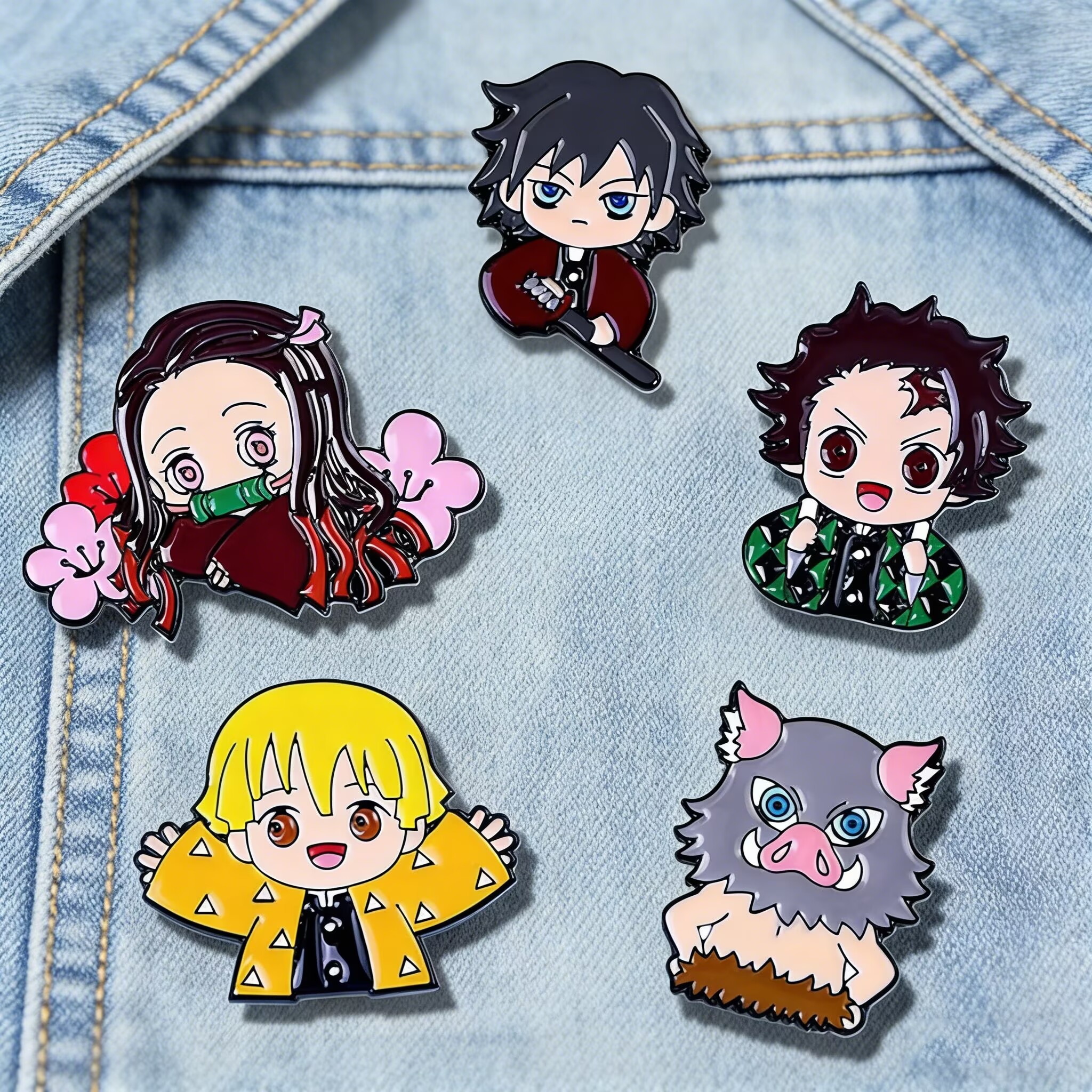 Cute Cartoon Demon Slayer Anim - Embroidery Garment recensie en prijs