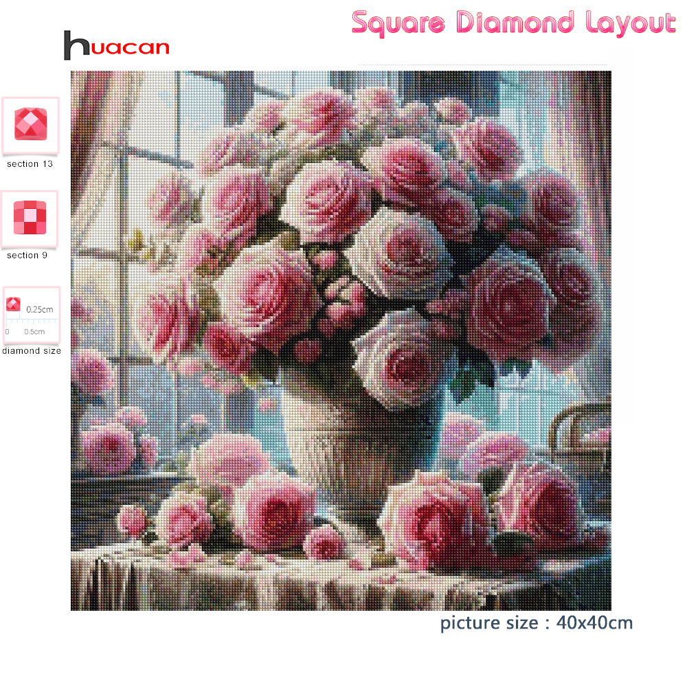 1PC frameless  5D Diy Diamond  - Embroidery Rose Stitch recensie en prijs