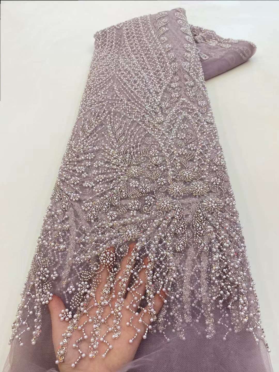 Brown Sequin Beaded Embroidery - Embroidery Net Fabric recensie en prijs