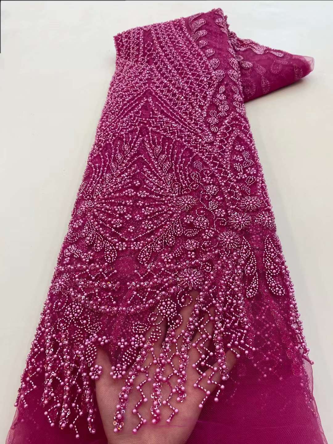 Brown Sequin Beaded Embroidery - Embroidery Net Fabric recensie en prijs