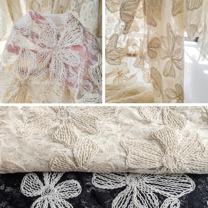 Cotton Thread Lace Jacquard Th - Embroidery Net Fabric recensie en prijs