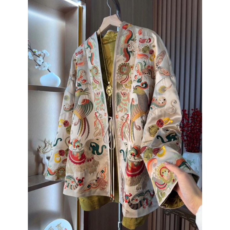 New Chinese Style Kimono Cardi - Embroidery Origin recensie en prijs