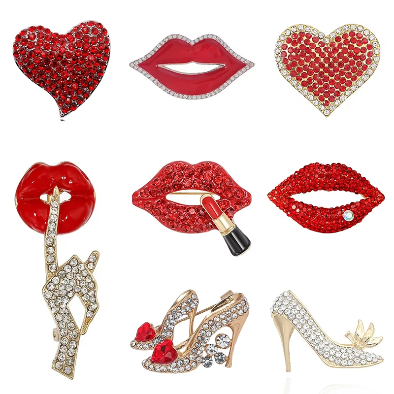 1pc Lips QUEEN Brooch for Wome - Embroidery Lips recensie en prijs