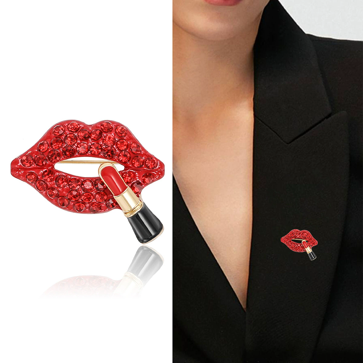 1pc Lips QUEEN Brooch for Wome - Embroidery Lips recensie en prijs