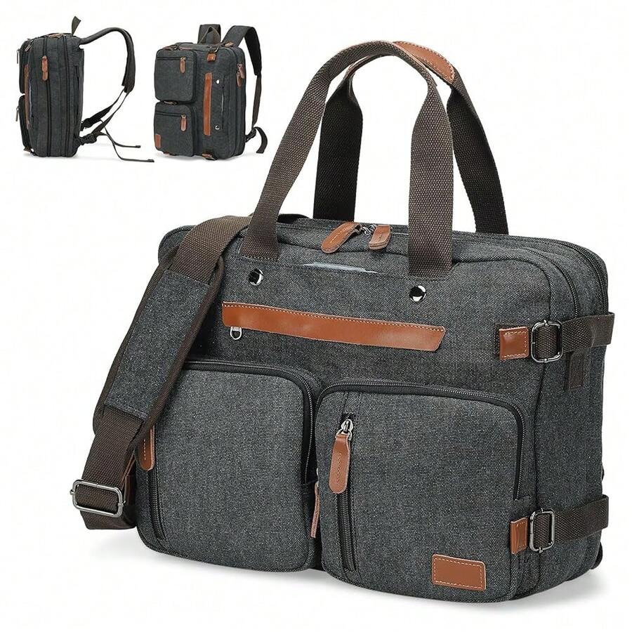 Canvas Laptop Backpack 3-In-1  - Embroidery Canvas recensie en prijs