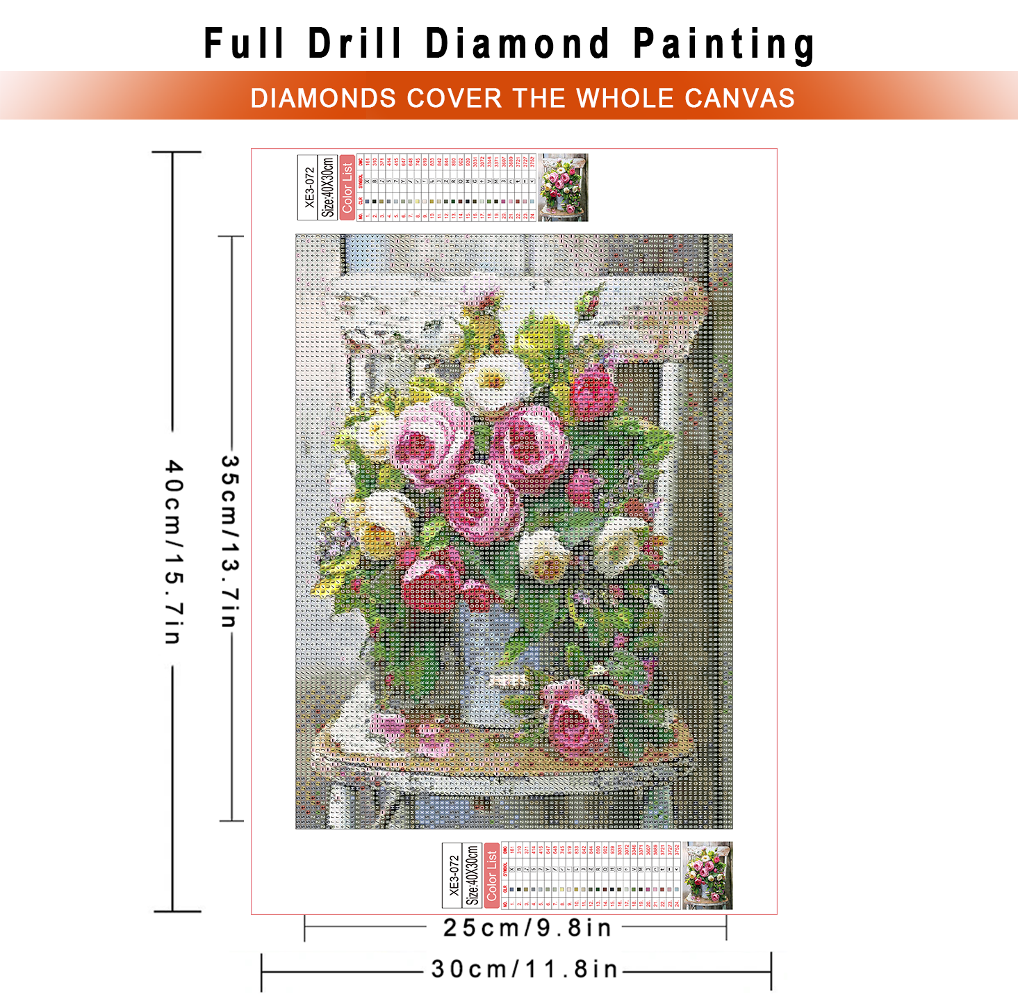 1pc frameless  Diamond Paintin - Embroidery Rose Stitch recensie en prijs