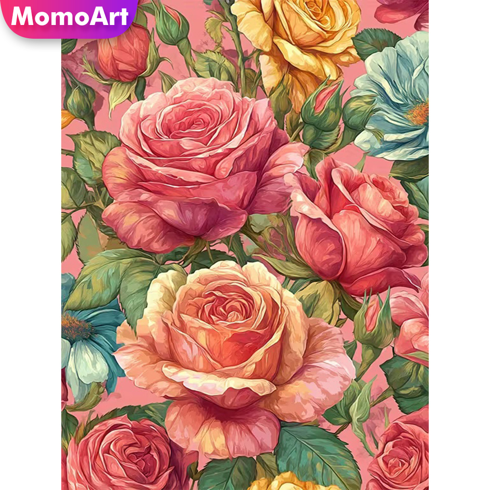 Momoart Full Drill Diamond Emb - Embroidery Rose Stitch recensie en prijs