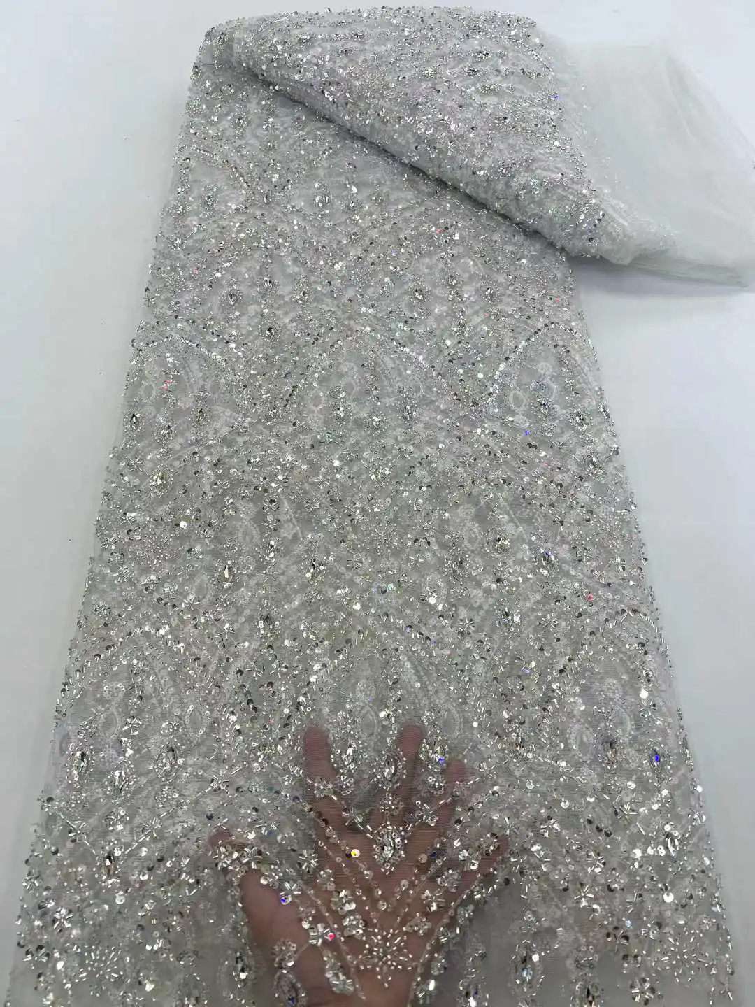 Hot Sale Exquisite Heavy Indus - Embroidery Net Fabric recensie en prijs