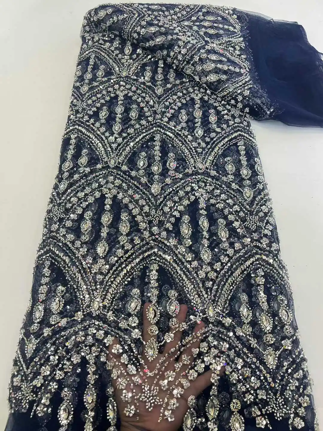 Hot Sale Exquisite Heavy Indus - Embroidery Net Fabric recensie en prijs