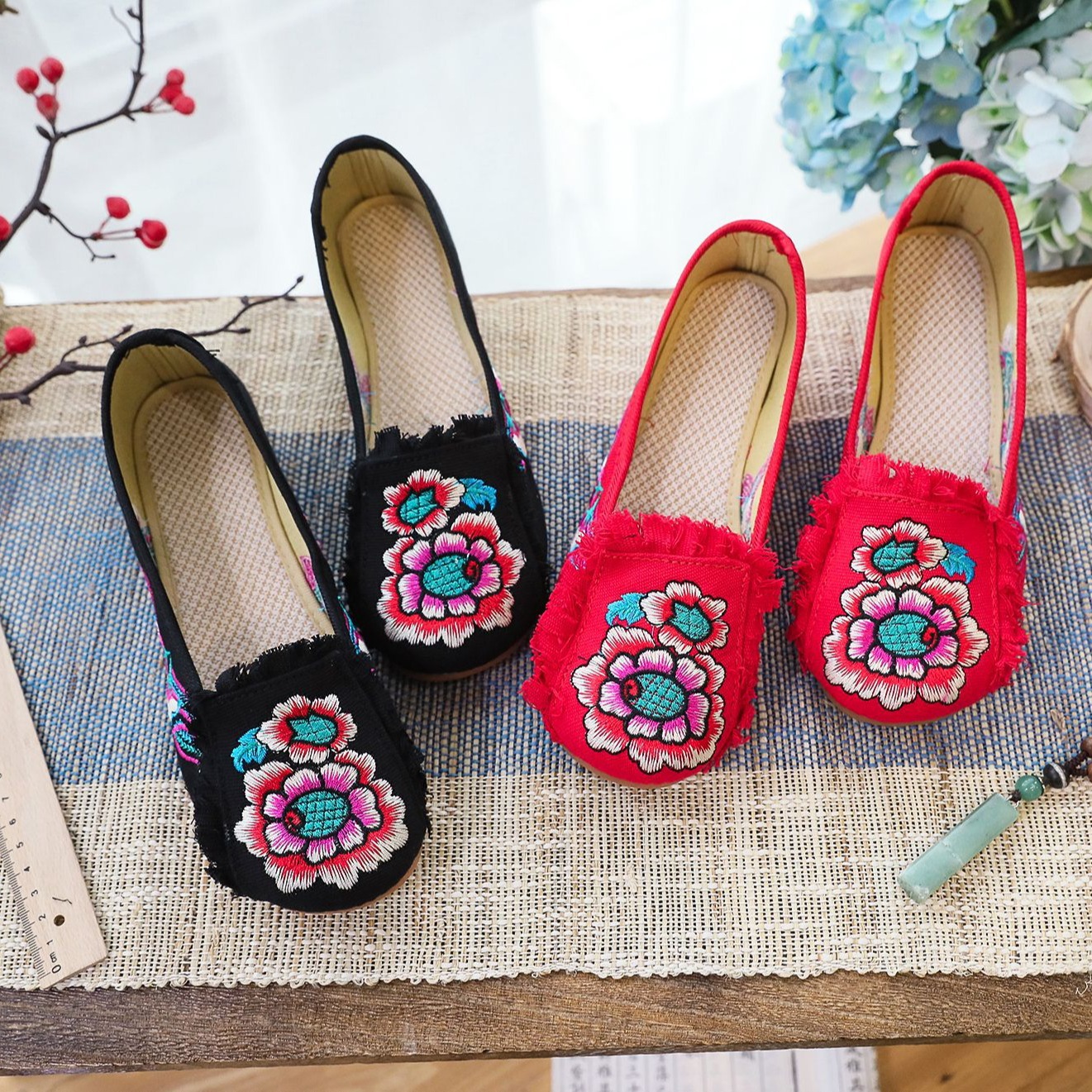 Woman Woven Shoes New Ethnic S - Embroidery Canvas recensie en prijs