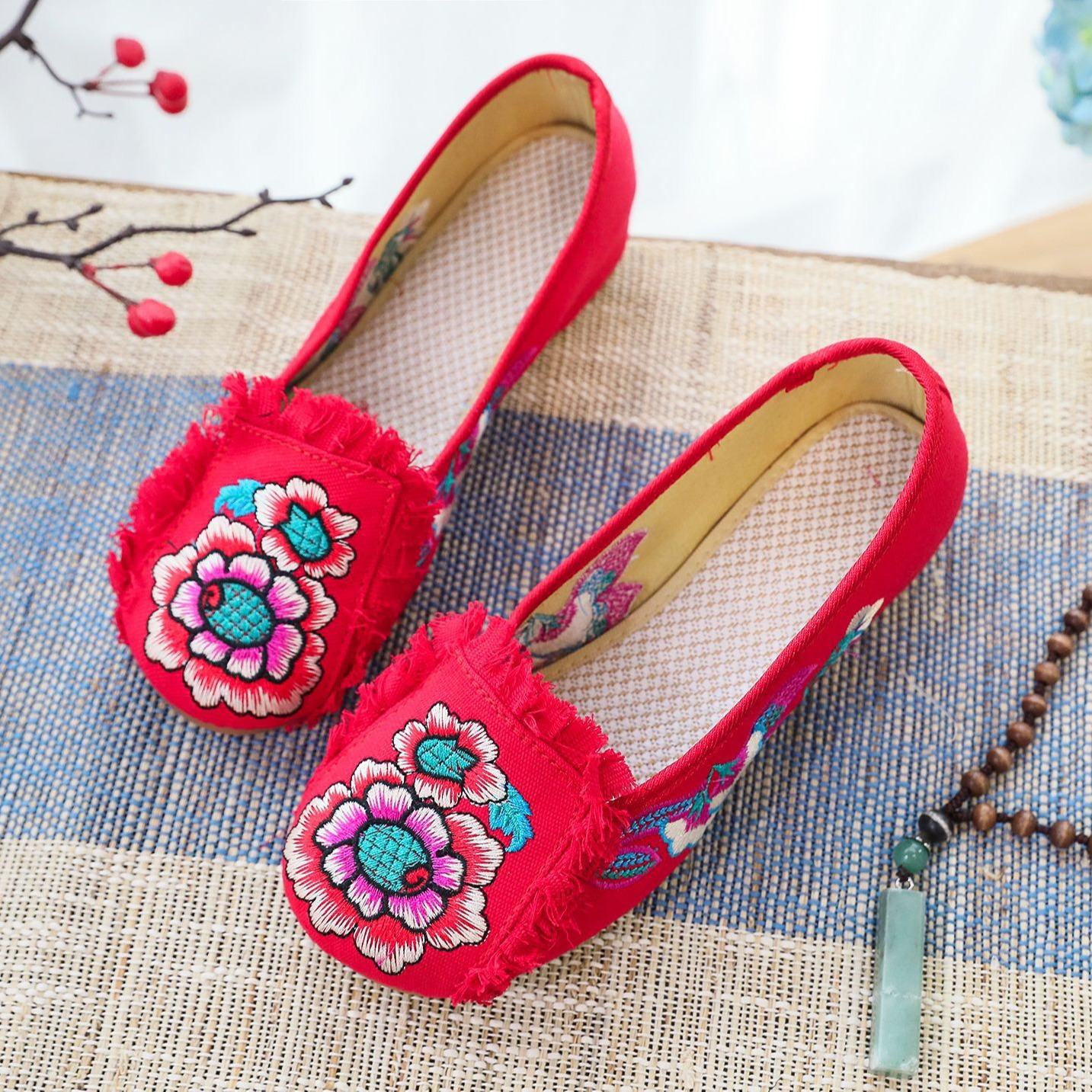 Woman Woven Shoes New Ethnic S - Embroidery Canvas recensie en prijs