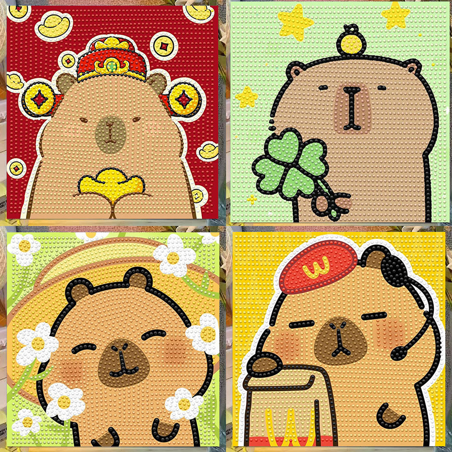 Cartoon Capibala Crystal Diamo - Embroidery Painting recensie en prijs
