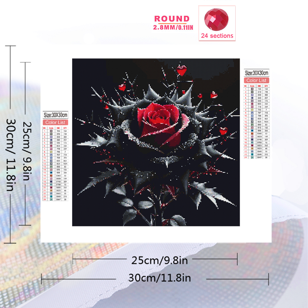 Evershine Diamond Painting Ros - Embroidery Rose Stitch recensie en prijs