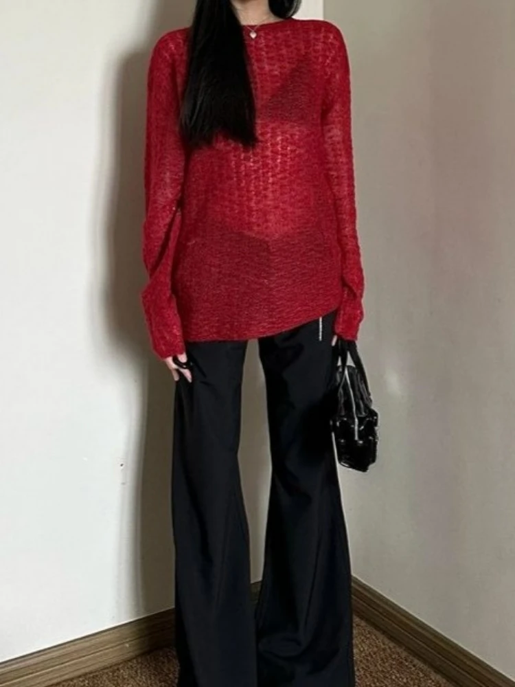 Y2K See-Through Knitted Women' - Embroidery Origin recensie en prijs