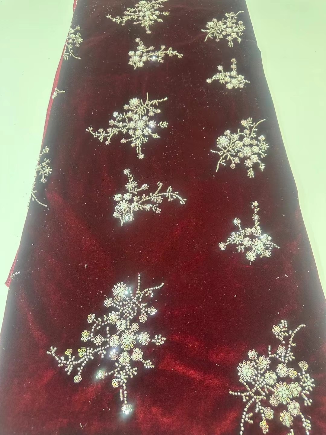 African Handmade Beads Velvet  - Embroidery Net Fabric recensie en prijs