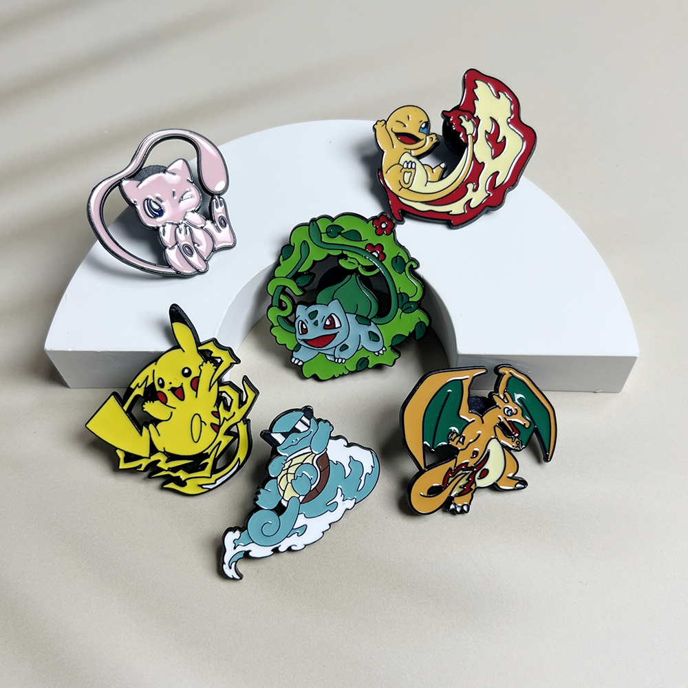 6pcs Anime Pins Set Pokemon En - Embroidery Garment recensie en prijs