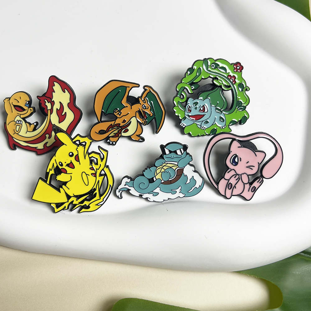 6pcs Anime Pins Set Pokemon En - Embroidery Garment recensie en prijs