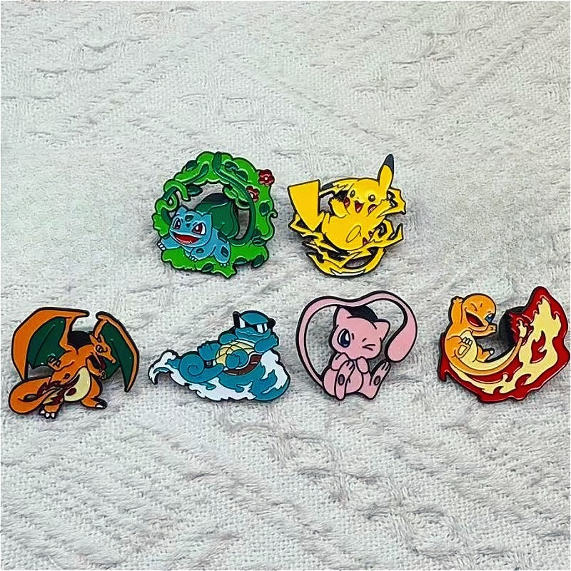 6pcs Anime Pins Set Pokemon En - Embroidery Garment recensie en prijs