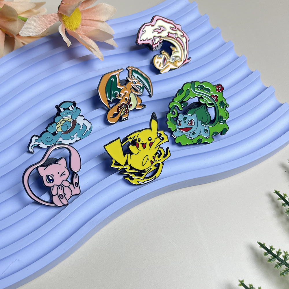 6pcs Anime Pins Set Pokemon En - Embroidery Garment recensie en prijs